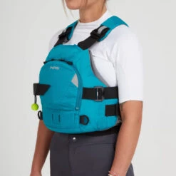 NRS Ninja Pro PFD -Western Canoe Kayak 40141 01 Aqua Model Left 052224 2000x2000 03002.1734742631
