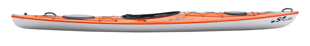 S14 G2 Advantage with Rudder | Kayak Stellar S14 G2 Advantage With Rudder | Kayak -Western Canoe Kayak S14LV Orange Stripe Combo side 80408.1619736253
