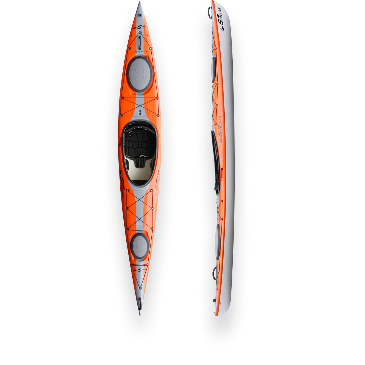 S14LV Advantage with Rudder | Kayak Stellar S14LV Advantage With Rudder | Kayak -Western Canoe Kayak S14LV Orange Stripe Combo top 28108 94682.1699912857