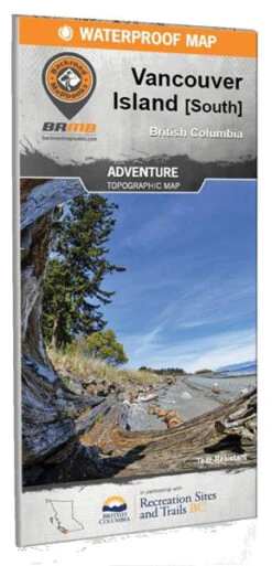 Vancouver Island BC South Waterproof Map