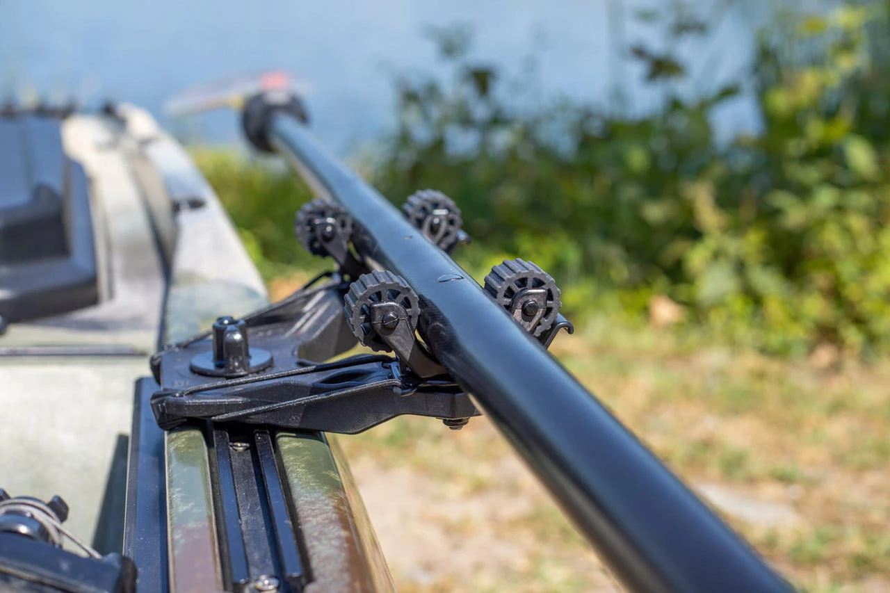 DoubleHeader with Dual RotoGrip Paddle Holder Track Mount YakAttack DoubleHeader With Dual RotoGrip Paddle Holder Track Mount -Western Canoe Kayak doubleheader with dual rotogrip paddle holders tma 1002 17745.1648733797 91872.1652740305