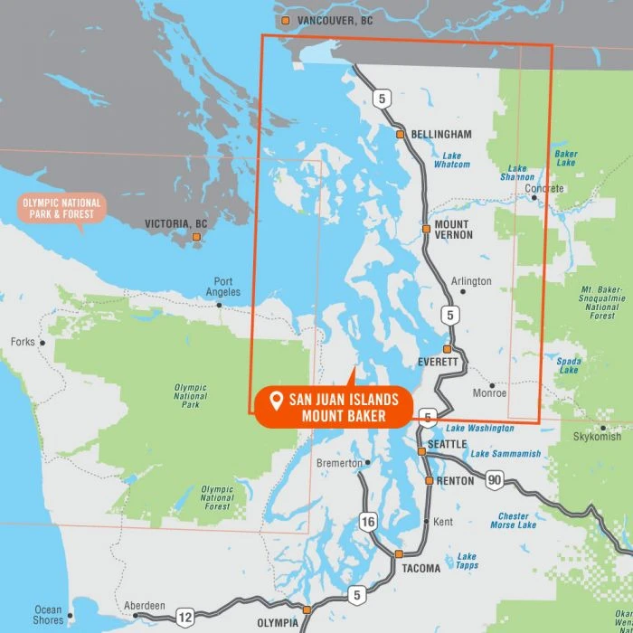 BRMB San Juan Islands - Mount Baker Waterproof Map BRMB San Juan Islands - Mount Baker Waterproof Map -Western Canoe Kayak mapkey san juan islands mount baker 1 74936.1705525822