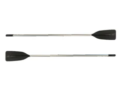 Cannon 7' STD Alum 2pc Flat Blade Oars - Silver (Set Of 2)