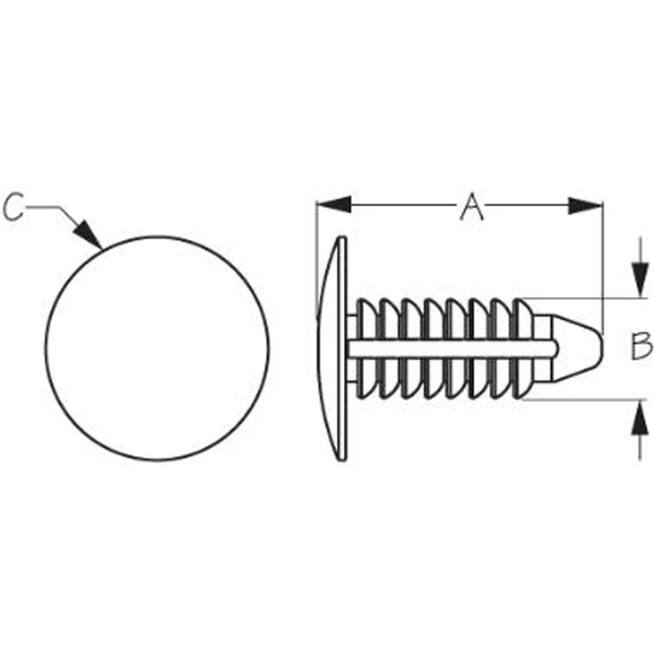 Pine Tree Rivet (Long) - 6 Pack Pine Tree Rivet (Long) - 6 Pack -Western Canoe Kayak pine tree rivet schematic 49997.1748555903